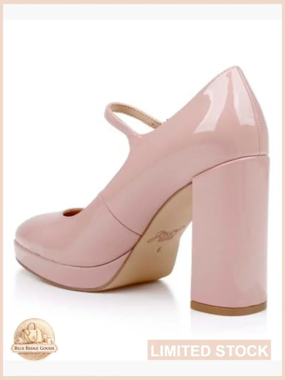 Patent Leather Mary Jane Platform Pumps with Block Heel